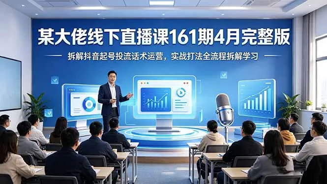 某大佬线下直播课161期4月完整版，拆解抖音起号投流话术运营，实战打法全流程拆解学习-706资源网