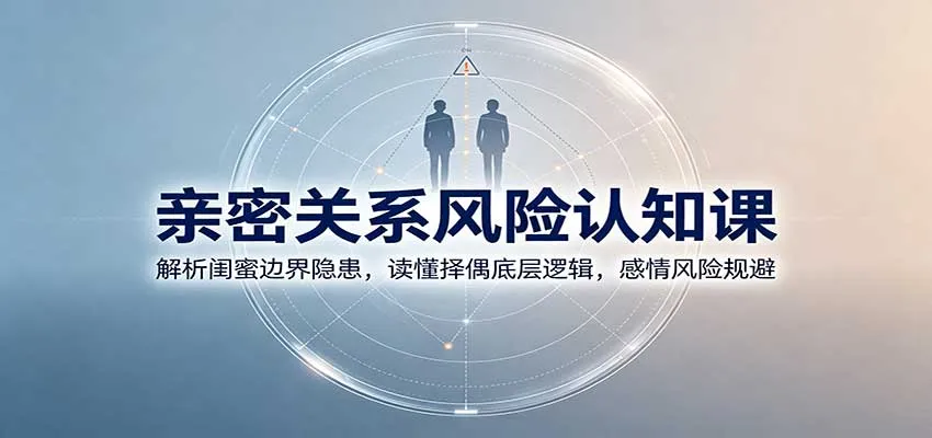 亲密关系风险认知课：解析闺蜜边界隐患，读懂择偶底层逻辑，感情风险规避-706资源网