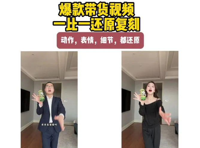 AI带货视频复刻，一比一还原加二创，动作，表情，细节，都还原，新手也能直接套用-706资源网